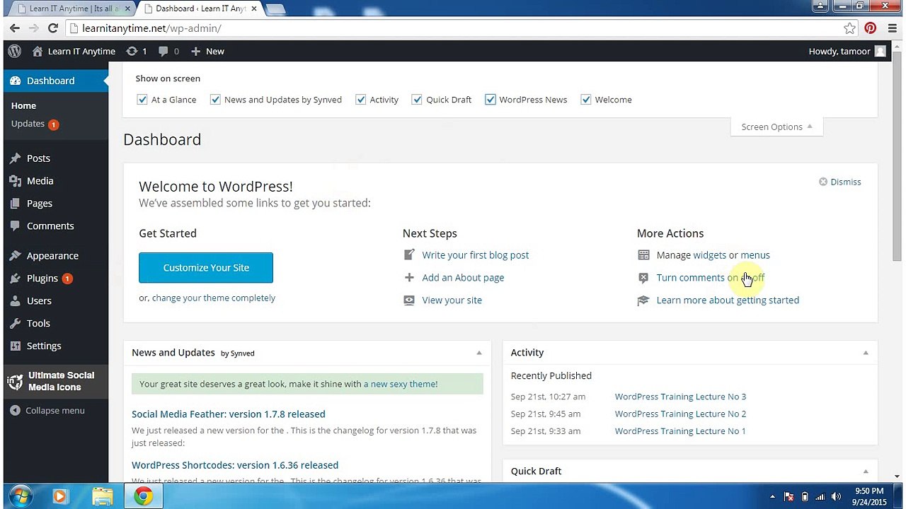 Lecture 4 Dashboard, Tool bar, Main menu
