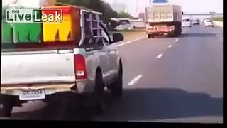Crazy truck driver.