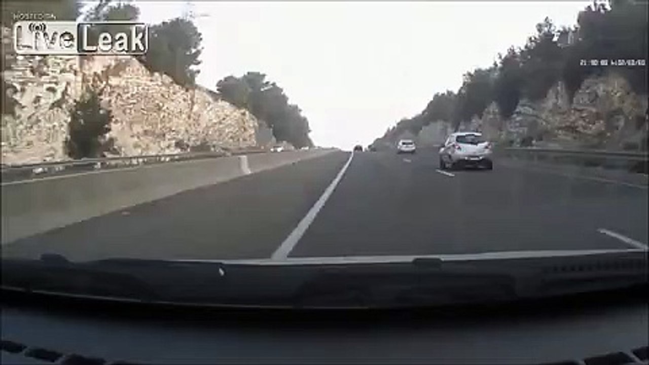 Car accident on highway one, Israel