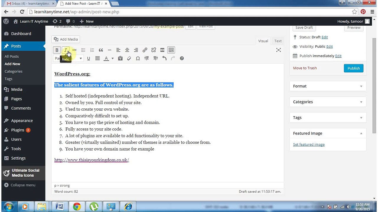 Lecture 6 Creating , edititing and formatting posts