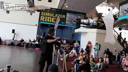 Increadible kite flying skills.  I want one.