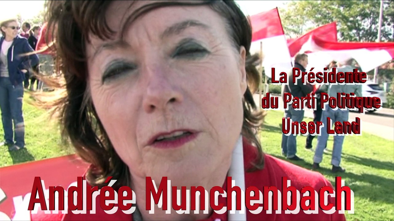 Incident du 25/09 au stade de La Meinau: Démenti formel d'une participation d'Unser Land par Andrée Munchenbach, sa Présidente.