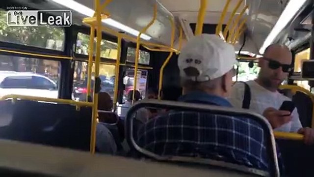 LiveLeak.com - arguments breaks out on NYC bus after passenger blasts reggae music