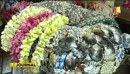 Le commerce de couronne de fleurs en chute