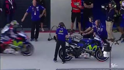 Rossi v Lorenzo  The pair almost come together in pitlane