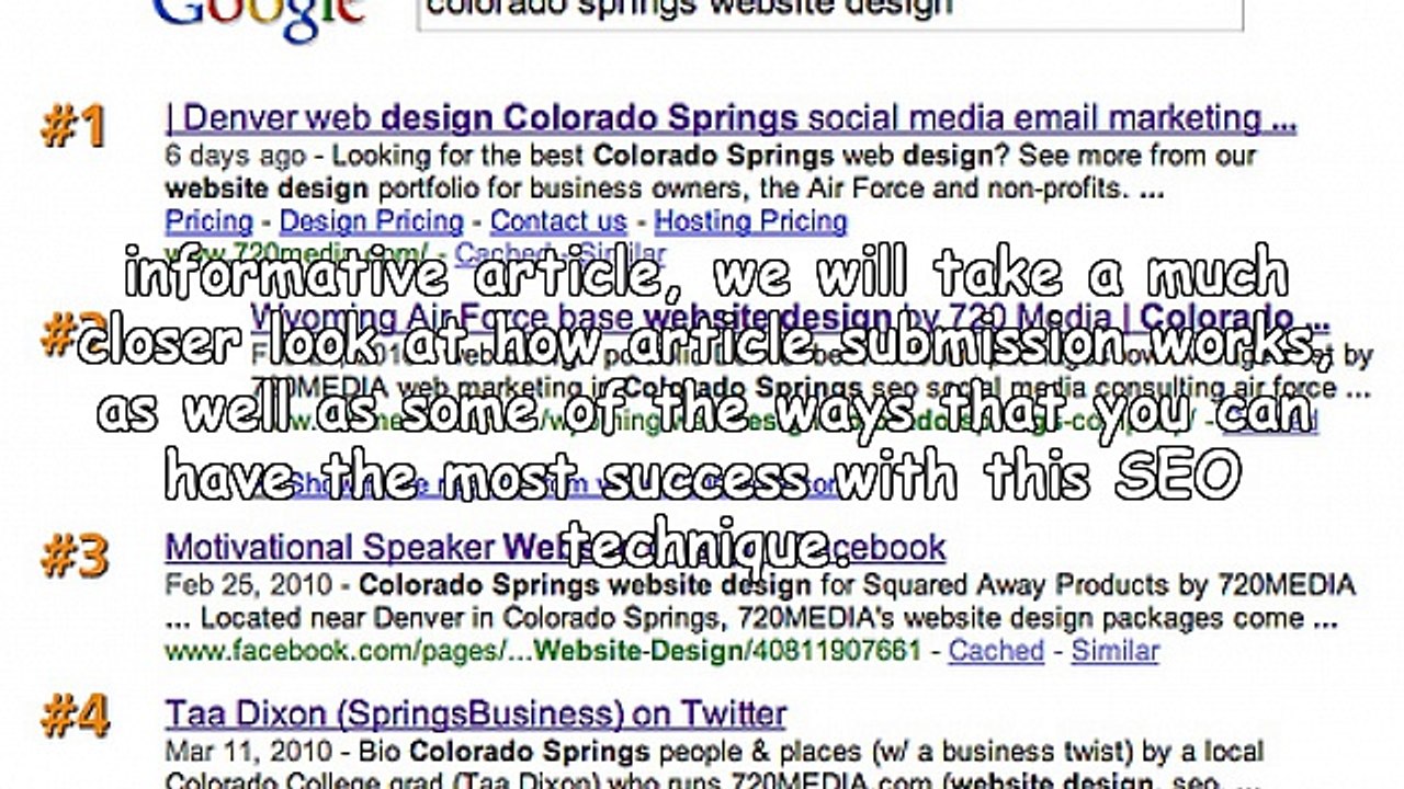 Article Submission As Organic SEO Technique
