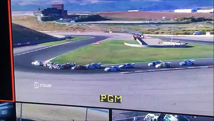GT Tour Navarra 2015 crash - Deux voitures terminent l'une sur l'autre !