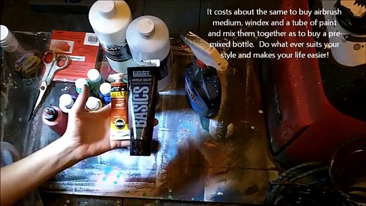 Airbrush painting spray paint art technique how to mix acrylic paint for airbrush