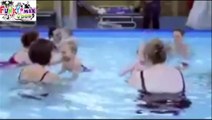 Little Babies & Mamas Enjoy Under Water Swimming
