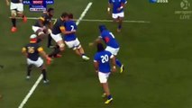 Un fan des Springboks dans un ruck (Afrique du Sud - Samoa)