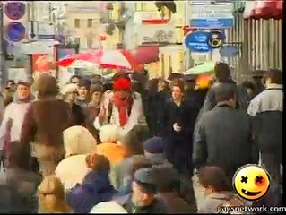 Seven Clowns in White Raincoats Rain Main