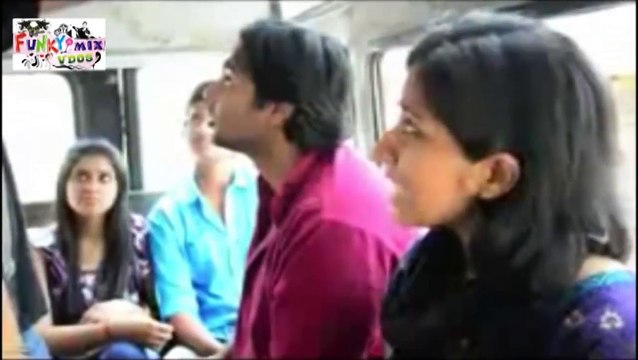 Boy Slaps Innocent Girl in a Running Bus Funny Scene