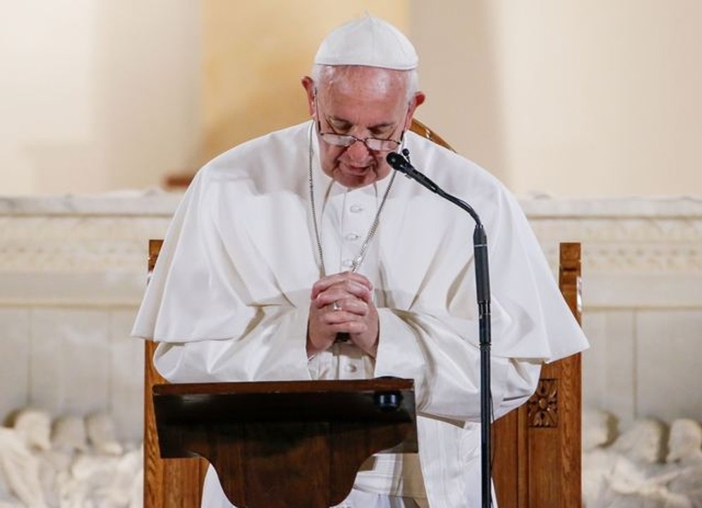 Pope meets victims of clergy sex abuse, says 'God weeps' for them