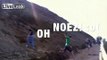 Man Climbs To Volcanoes Edge  --  Falls....(Face-Plant)