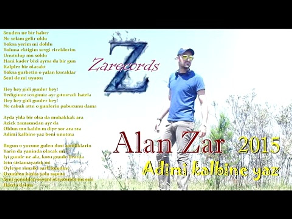 Alan Zar - Adinmi kalbine yaz (2015) Kaver.