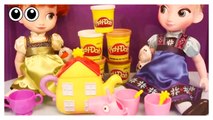Peppa Pig Tea Frozen Play Doh Party Elsa Anna Toddler Dolls Playdough Food Cookies