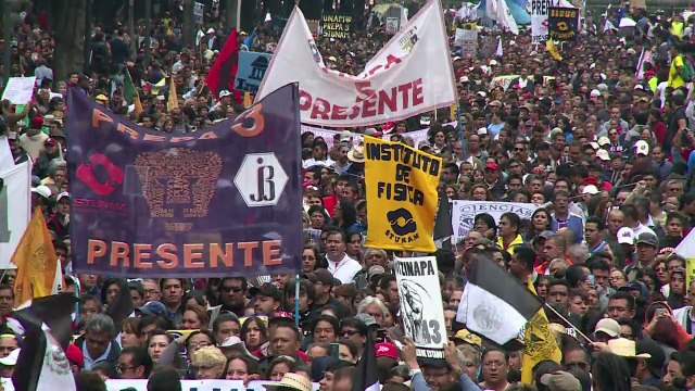 1er anniversaire de la disparition des 43 étudiants mexicains