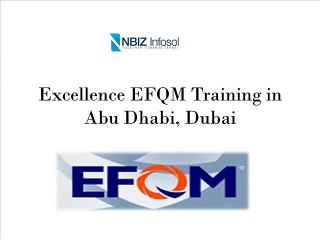 Excellence EFQM Training in Abu Dhabi, Dubai