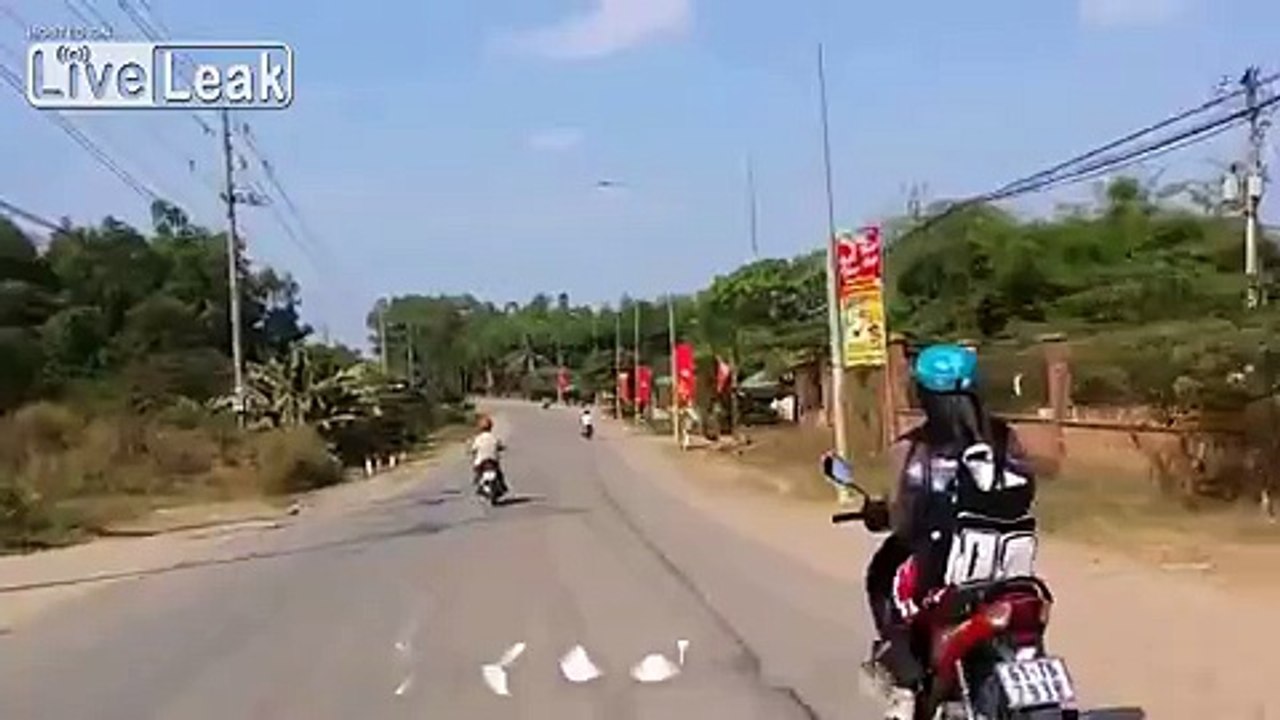 Groggy man motorcycle horror accident