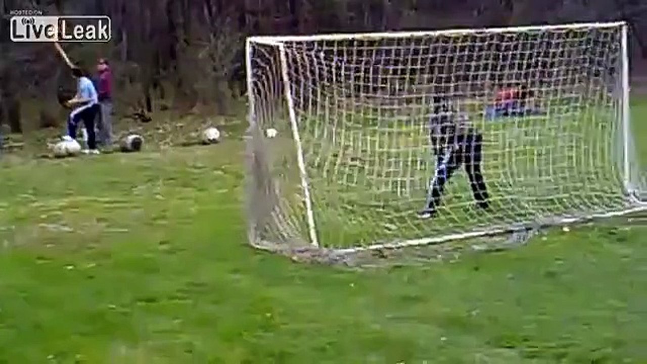LiveLeak.com - Slovenian Goalkeeper Training