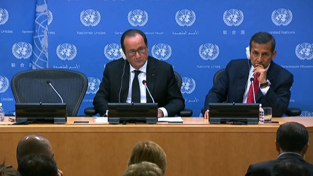 Conférence de presse conjointe du Président de la République, du Président HUMALA et du Secrétaire général de l’ONU