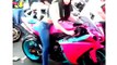 - wiglieysGirl Wheelie on Motorcycle Yamaha R1 - She can be a Good Rider