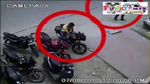 LIVE CAMERA Attempted Bike Robbery Thief Caught On Camera In Delhi