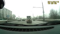 Car from Oncoming Traffic Spins into Dash Cam Vehicle