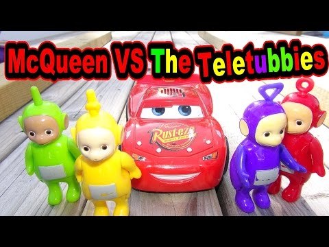 Disney Pixar Cars Shake and Go Lightning McQueen with The Teletubbies Dash Cam Videos