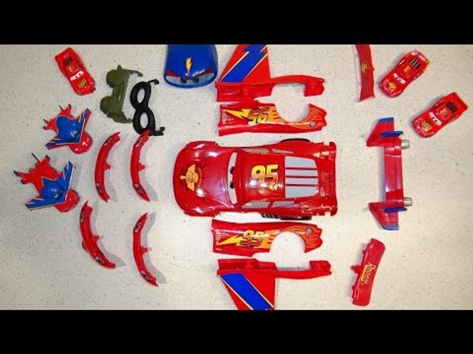 Pixar Cars 5 Lightning McQueen Race Cars Play Set with Die Cast Lightning McQueen as Hawk and Mater