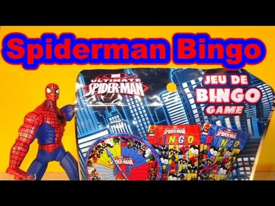 Spiderman Bingo Game with web spray