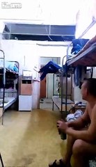 Drunk man in Russia, Falls off Bunk Bed