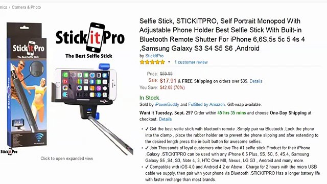 Selfie Stick-Stick It Pro Is Now On Amazon