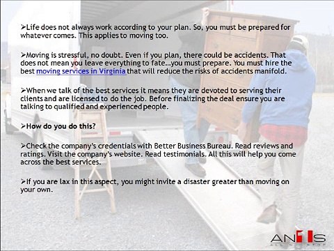 Moving Services, Virginia, Help You Retain the Joy of Relocating
