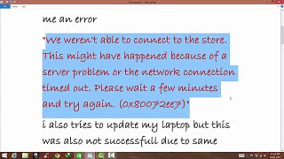 Windows Store Error Code (0x80072ee7) Solved