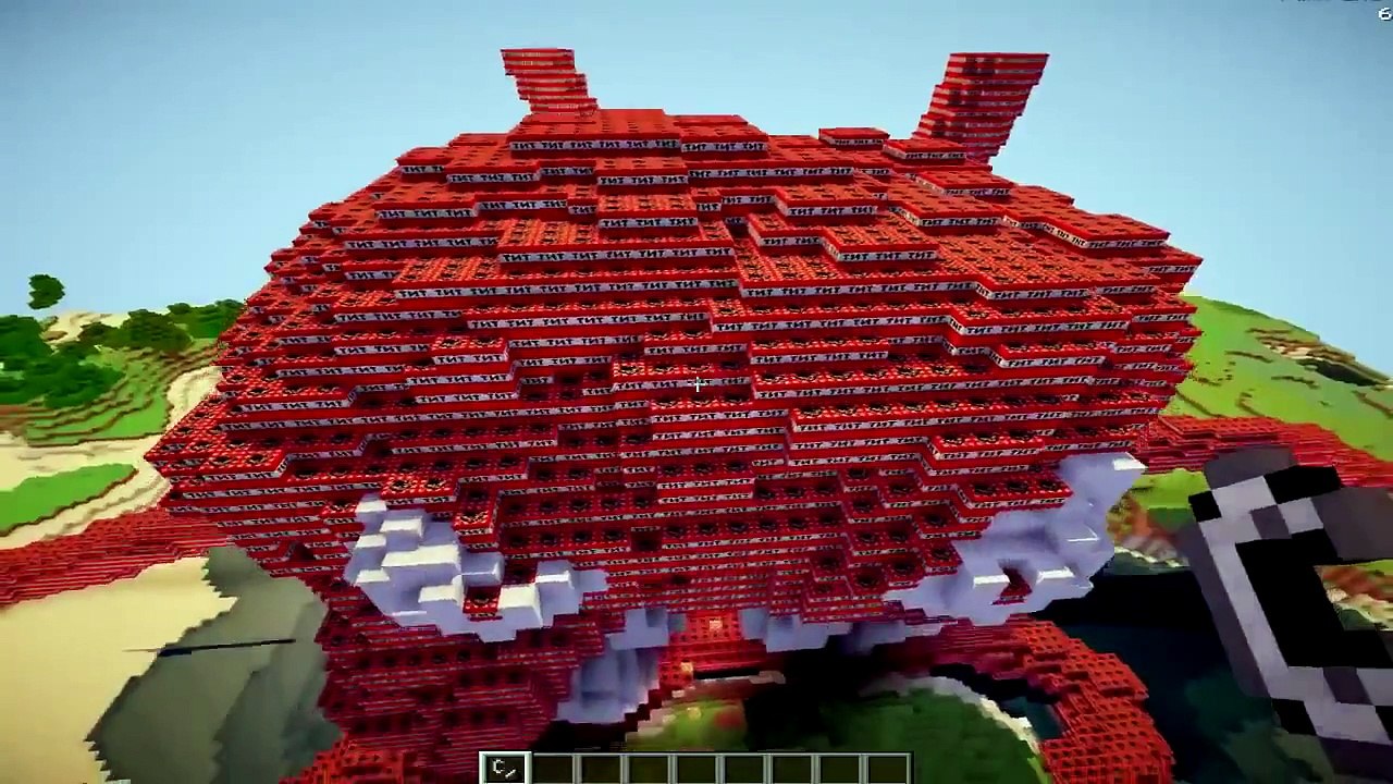 Minecraft: EXPLODING A TNT SEA MONSTER!  Minecraft biggest TNT explosion ever 2014 ( HD )