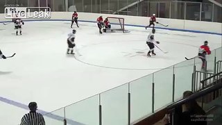 OOPS .... Ice Hockey Player Misfires Attack