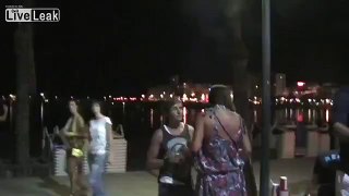 Bouncer Chokes Out A Drunk Guy