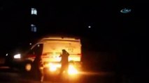 Mardin Nusaybin de hasta almaya giden ambulansa molotoflu saldiri