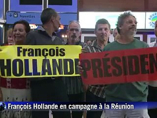 Hollande appelle Mayotte et la Réunion "à aider" Sarkozy à partir