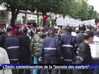 Tunis: scènes de violence lors d'une manifestation, condamnation du président