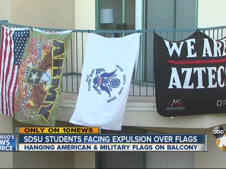 SDSU students facing expulsion over flags