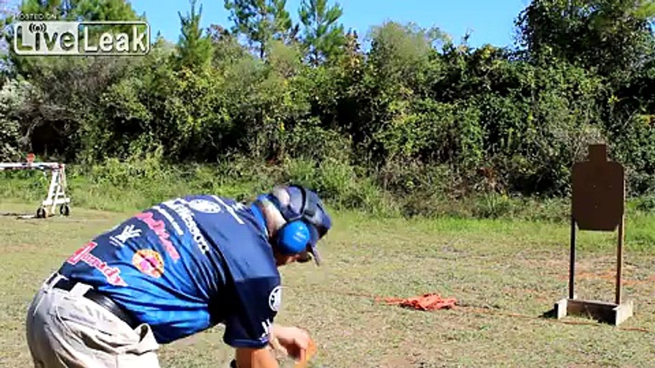 Watch Jerry Miculek Fire 6 Rounds From a Barrett .50 Cal in Under 1 Second â With 6 HITS!