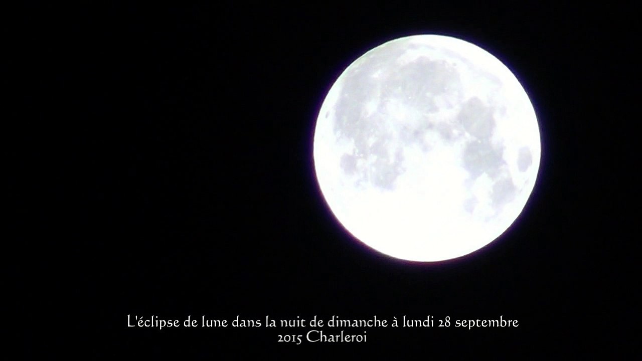 L'éclipse de lune dans la nuit de dimanche à lundi 28 septembre 2015 Charleroi