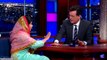 Nobel Peace Prize winner Malala Yousafzai shows off her magic tricks to Stephen Colbert.