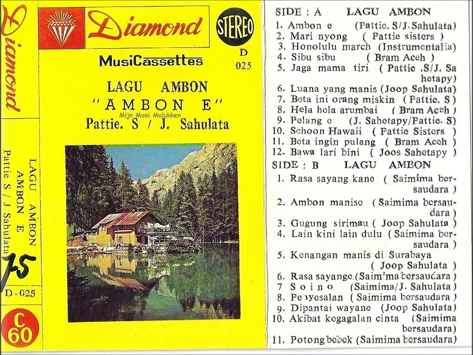 Di pantai Wayane - Joop Sahulata - kaset lagu Ambon