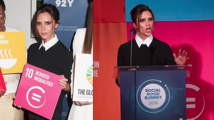 Victoria Beckham Takes To The Stage To Support Fight Against Aids