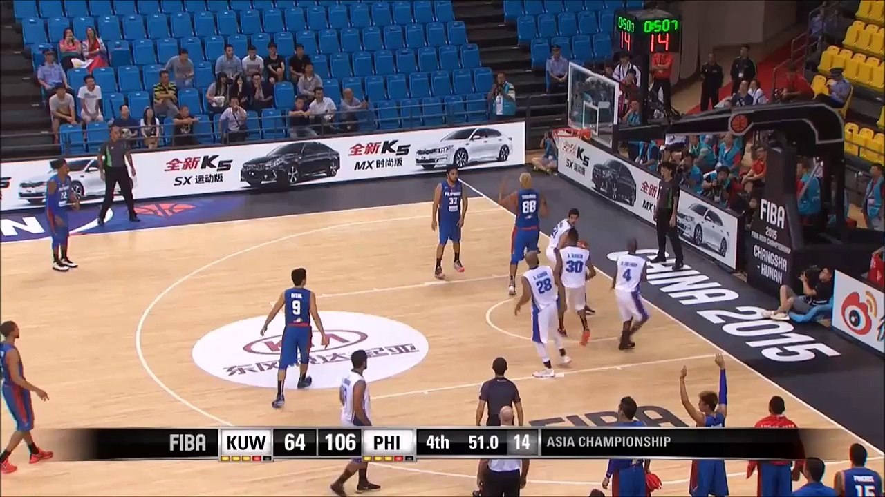 JC Intal Steal and Dunk Gilas Pilipinas 3.0 vs Kuwait - FIBA Asia Championship September 25,2015