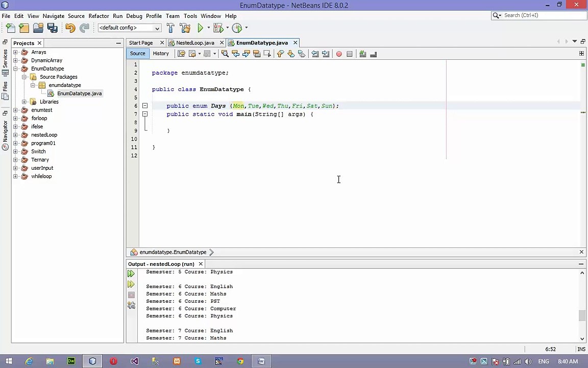 Enum Type in Java