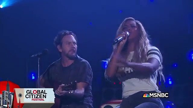 PEARL JAM, BEYONCE - 'Redemption Song' _ 2015 Global Citizen Festival _ MSNBC